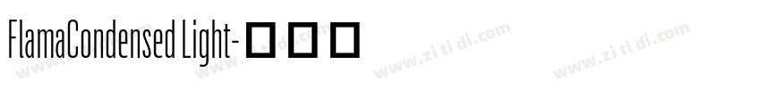 FlamaCondensed Light字体转换